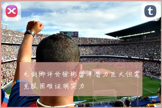 毛剑卿评价徐彬留洋潜力巨大但需克服困难证明实力